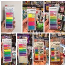 Spot Japan Daiso color translucent fluorescent index stickers Post-it notes hand account loose page
