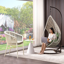 Outdoor hanging basket Villa Balcony Garden Courtyard Swing Indoor living room Adult Wrought iron bedroom Single hanging chair Birds nest