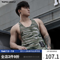BLUESFLY Original Camouflay Sports Vest Summer Workout Type Loose Breathable Outdoor Running Training Fitness Blouse