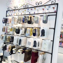 Underwear store display rack wrought iron underwear bra socks shelf wall-mounted single-sided wall-against-wall multi-layer shorts rack