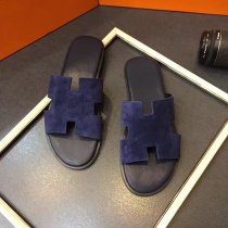 European Station 2022 New spring Summer Fashion genuine leather slippers for men cool and flat with sandals outwear