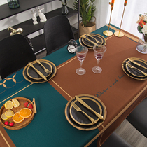 Nordic style tablecloth modern minimalist restaurant light luxury cover cloth waterproof anti-scalding coffee table cloth cotton linen tablecloth small round tablecloth