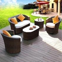 Outdoor vine sofa combination furniture living room balcony leisure sofa outdoor villa courtyard open vine sofa