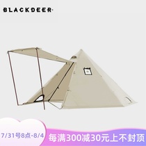 Black Deer Elf Tribe Double Layer Tent Outdoor Camping Sun Protection Rain Shelter Multi-Person Firewood Fire Stove Pyramid Tent