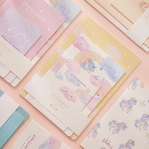 Notebook literature and art exquisite notes diary cartoon simple cute super cute girl heart car line soft copy College student personality creativity