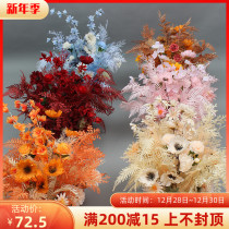 Wedding simulation road diversion flower deep love sweet potted flower orange haze blue table flower stage scene layout row flower