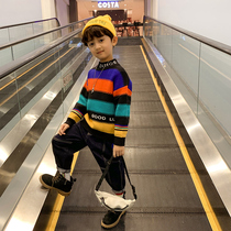 Boys sweater spring and autumn childrens knitwear Korean spring dress small children trend fashion pullover top blouse