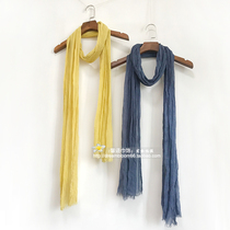Soft spring autumn decorations small scarves slim narrow strips light slim cotton scarves washed up to make old cotton linen