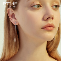 Summer round face thin sterling silver earrings drop earrings womens atmospheric long ear line earrings 2020 new trend