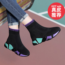 Socks Boots Woman Short Boots Autumn Winter Flat Bottom 2021 New Boots Fall 100 Lap Autumn Winter Sneakers Socks Shoes Autumn