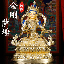Tibetan Buddhism Tibetan characteristic crafts Vajra Saduo Buddha statue pure copper tantric gilt ornaments 15 inches