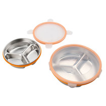 Thickened stainless steel sealed fast food plate childrens supplementary food compartment canteen student lunch box adult lunch box adult lunch box