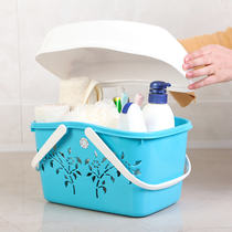 Bathroom portable with cover Large capacity bath frame Bath frame Bath basket with cover Toiletries storage basket Storage basket
