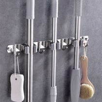 Punch-free mop rack adhesive hook strong load-bearing wall viscose toilet wall hanging hook storage toilet clip