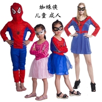 Halloween childrens costumes girls Spider-Man costumes boys cos costumes kindergarten parent-child costumes