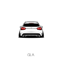 Suitable for Mercedes-Benz GLA low-lying car scratch model stickers car friends will Personalized car stickers customized HF