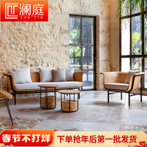 Southeast Asia Homestay Leisure Sofa Balcony Garden Tables and Chairs Indoor Living Room Rattan Chair Rattan Outdoor Furniture