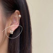 Playful and knowable-9 2 5 pure silver design sensation Short-ear button Slap Personality Glossy earrings Earrings Earrings Earrings