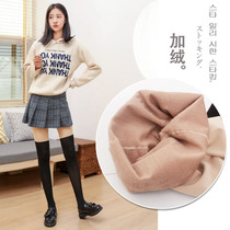 Plus velvet stockings fake two pieces of stitching winter warm thick fake high-tube pantyhose over the knee and thigh two-color one-piece socks