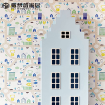 Dutch original Eijffinger imported Iffinger wallpaper cartoon car Children room background Villa wallpaper