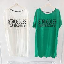 Pregnancy color Summer Fashion port Wind Relaxed Letter Sexy Dew Back Can Breastfeed Long blouse T-shirt YWS292828