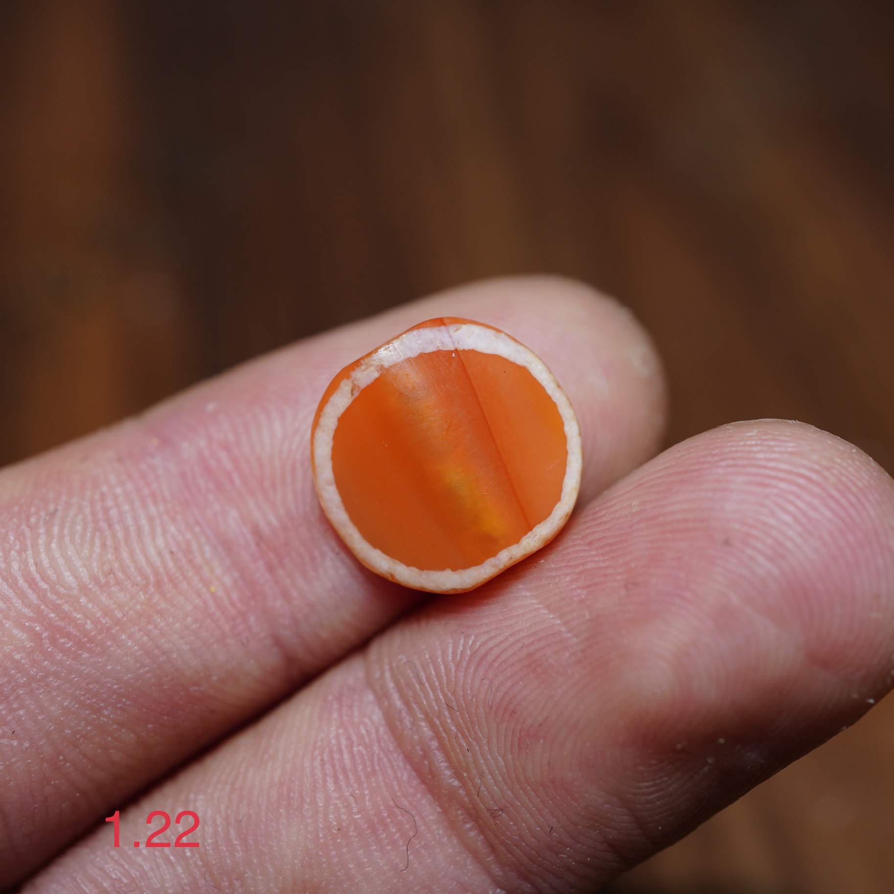 274 Ancient beads, 4500 years, a period of Ur, etched carnelian inlaid with chalcedony