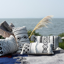 Bedroom Living Room Sofa Tuft Fluid Suwaist Pillow Morocco Wind Geometric Holding Pillow Cover Nordic Style With Core Cushions Pillow