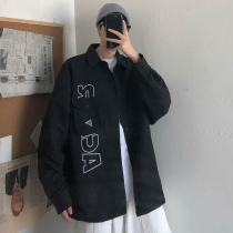 Left disassembly 2020 spring new lapel letter printing shirt