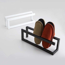 Nordic minimalist shoe rack sturdy single-layer black and white slipper rack rack high heels shoes sandals shoe shop display rack