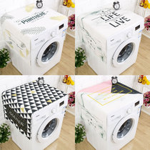 Nordic simple marble drum laundry Hood refrigerator dust cover sunscreen cotton linen waterproof cover cloth bedside cabinet towel