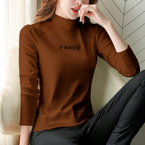 Semi-high collars undershirt long sleeve T-shirt Womens dress 2020 New spring and autumn 100 hitch for a ride in the winter