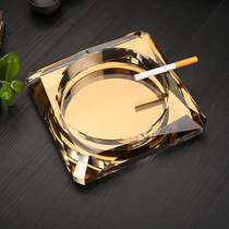 Ashtray creative personality trend office atmosphere simple hotel Crystal glass cylinder printed logo advertising customization