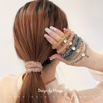 Head rope female Net red 2020 new simple temperament leather case tie hair rope Korean rubber band high elastic Hairband