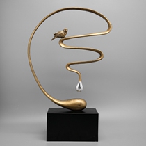 Modern New Chinese Brief Abstract Bird Swing Piece Creative Hotel Prototype house Xuanguan Soft Decoration Office Furnishing