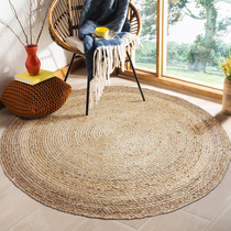 Phil naturally weaves jute carpet living room tea table bookroom childrens bedroom crude linen bed round edge blanket