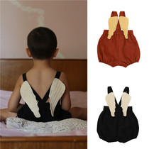 Milk dads family kalinka new children super cute angel wings cute back with pants one-piece pants 3S