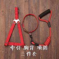 Pet Trash Strap Collar Three Piece Set Large Dog Rope Dog Chain Nylon Color Dog Rope