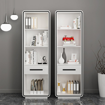 Italian minimalist high bookcase bookshelf combination simple modern study home storage cabinet lockers landing narrow bookcase