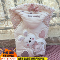 Baby blanket cotton Autumn and winter children go out thick blanket Newborn supplies Spring and summer thin cotton swaddling blanket