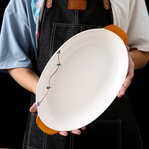 Day-style minimalist home fish dishes Dish Trays Ceramic Ideas Small Clear Sauces Big Fish Dish tray Steamed Grilled Cutlery