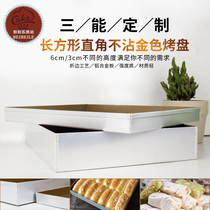 Sanneng mold MD38L customized non-stick 6cm plus height 3cm folding deep plate 35*28 rectangular large gold plate