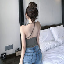 Hong Kong flavor retro chic small camisole vest womens summer new Korean short Joker slim slim base sexy top