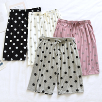 Thin modal pajama pants women Summer Shorts ice polka dot print loose size casual five-point home pants wear