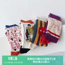 Original design cartoon illustrator socks male and female lovers of the stockings