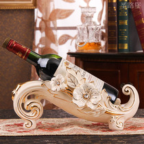 Red wine rack ornaments European style personalized wine bottle rack ceramic wine cabinet decorations home accessories creative wedding gift