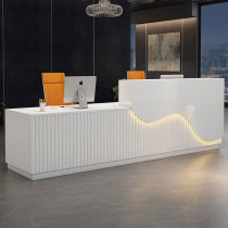 Company Front Office Creative Baking Paint Brief Modern Office Front Desk Desk Reception Desk Cashier Desk