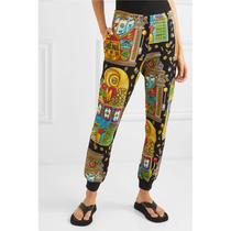 Moschino Moskino women vintage printed cotton slim slacks NAP NET-A-PORTER