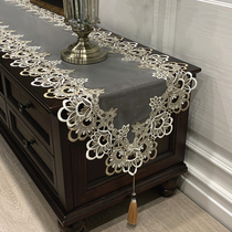 American coffee table TV cabinet tablecloth lace fabric European dressing table flag shoe cabinet long dust cover cloth