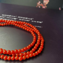 Pure natural Baoshan South Red Agate bracelet 4mm multi-circle Baoshan Wasi persimmon red men and women diy match