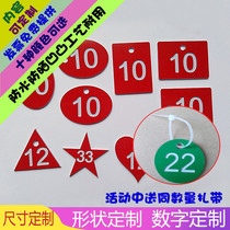 Number plate Digital bath number plate Sauna key card Plastic Malatang number plate storage card hand card